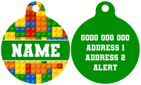 Pet ID Tag | Blocktastic (Green)