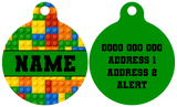 Pet ID Tag | Blocktastic (Green)