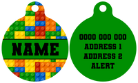 Pet ID Tag | Blocktastic (Green)