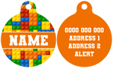 Pet ID Tag | Blocktastic (Orange)