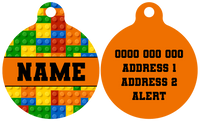 Pet ID Tag | Blocktastic (Orange)