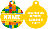 Pet ID Tag | Blocktastic (Yellow)