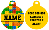 Pet ID Tag | Blocktastic (Yellow)