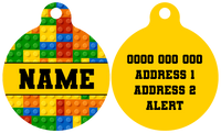 Pet ID Tag | Blocktastic (Yellow)