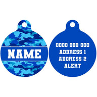 Pet ID Tag | Blue Camo