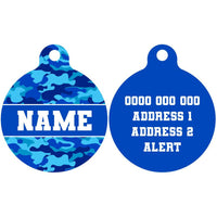 Pet ID Tag | Blue Camo