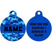 Pet ID Tag | Blue Camo