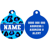 Pet ID Tag | Blue Leopard