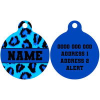 Pet ID Tag | Blue Leopard