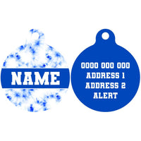 Pet ID Tag | Blue Tie Dye