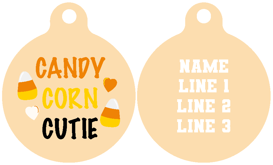 Pet ID Tag | Candy Corn Cutie