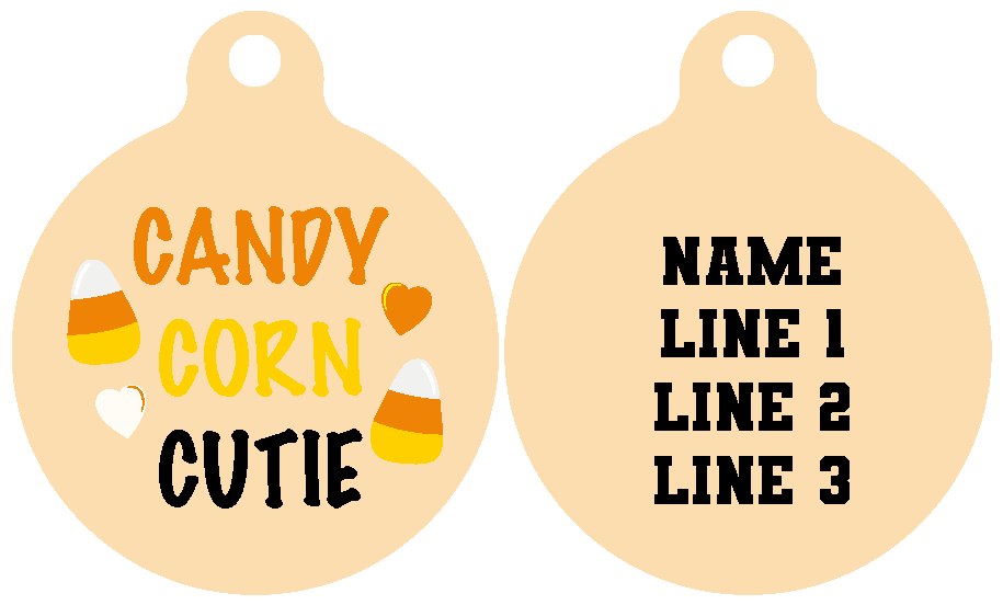 Pet ID Tag | Candy Corn Cutie