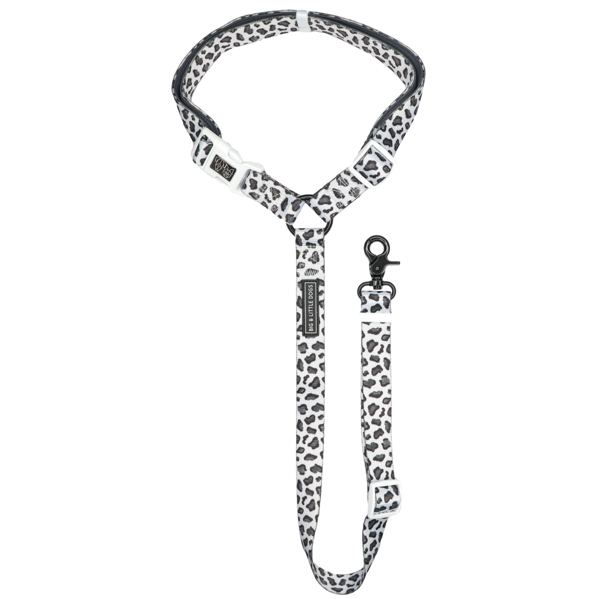 PREMIUM DOG CAR HEADREST RESTRAINT: Grey Leopard {FINAL SALE}
