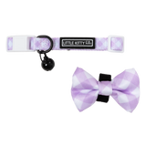 Cat Collar and Bow Tie Berry Purple Gingham