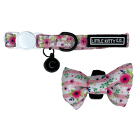 Cat Collar and Bow Tie Fancy Florals