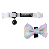 Cat Collar and Bow Tie Gelato Pastel Block Colour Print