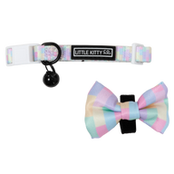 Cat Collar and Bow Tie Gelato Pastel Block Colour Print