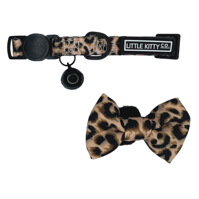 Cat Collar and Bow Tie Luxurious Leopard