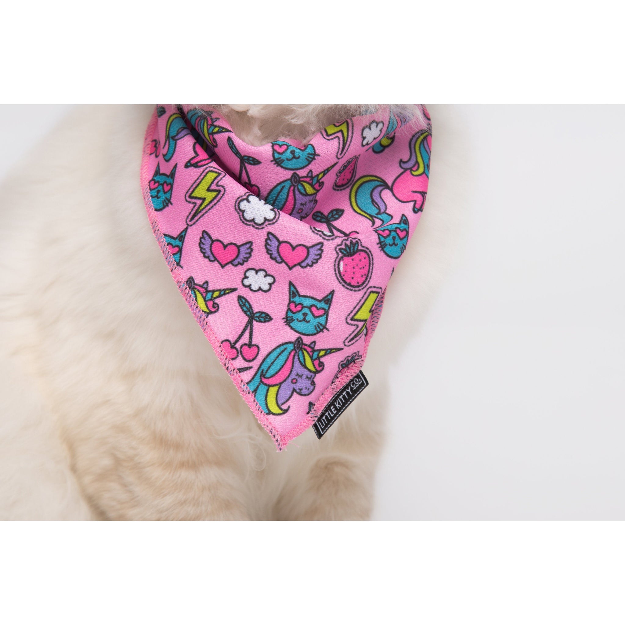 Cat Cooling Bandana Meow-gical Unicorns and Rainbows