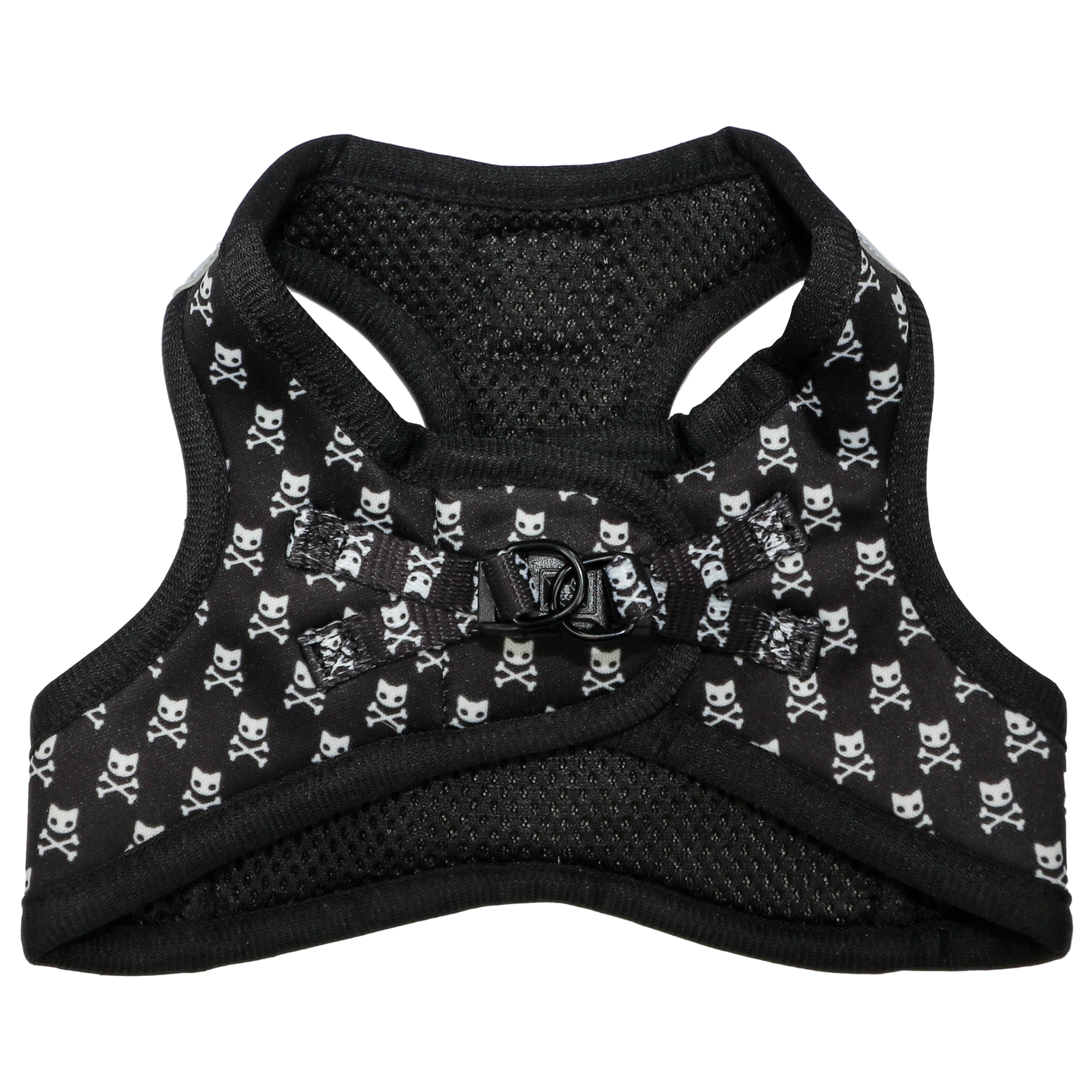 Cat Step In Harness Baddest of them All Black Cat Skulls