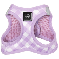 CAT STEP IN HARNESS: Berry Gingham