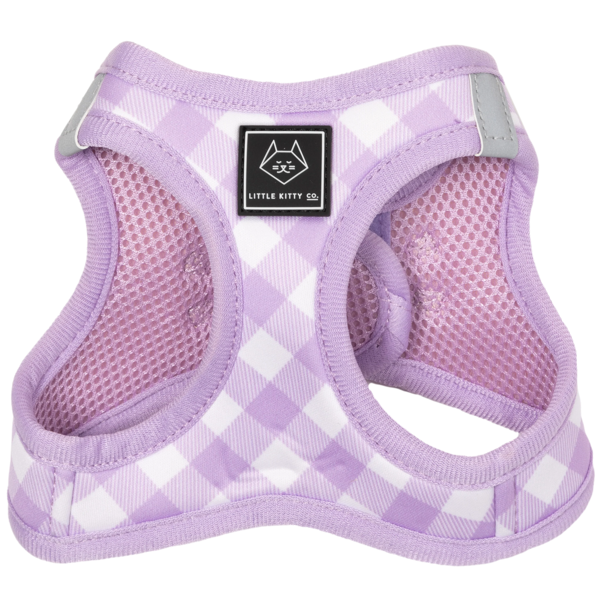 CAT STEP IN HARNESS: Berry Gingham