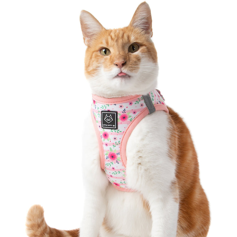 Cat Step In Harness Fancy Florals