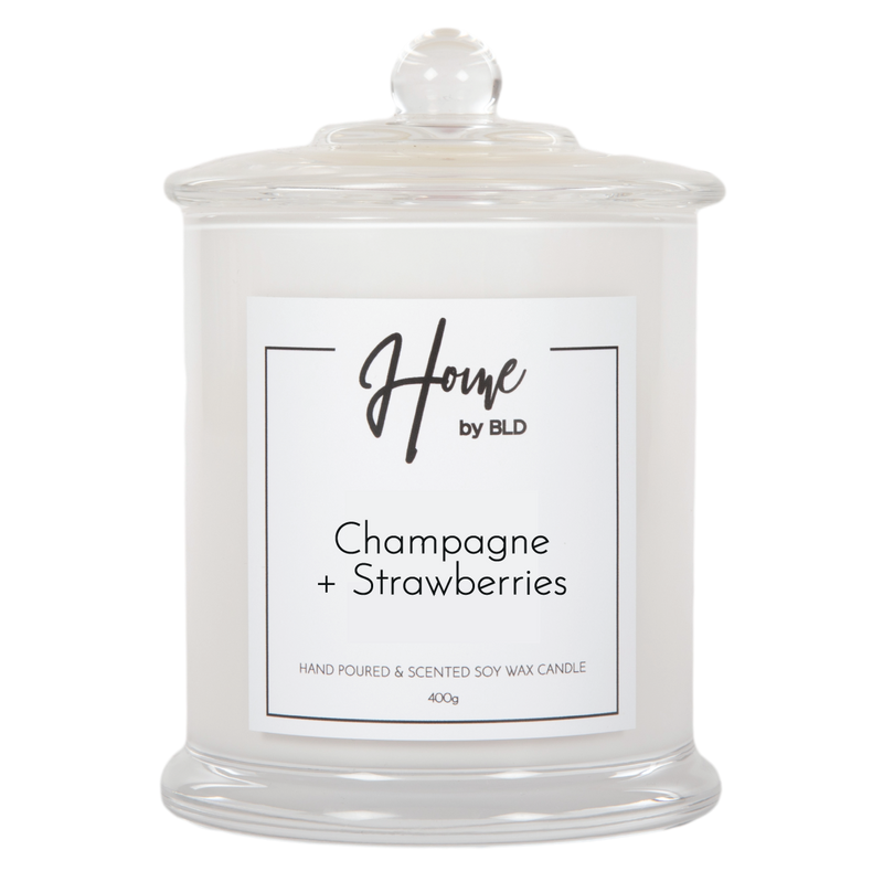 Home by BLD | Champagne & Strawberries Soy Candle