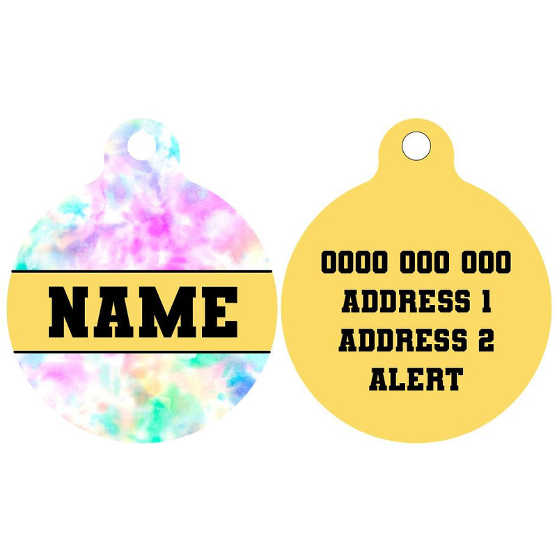 Pet ID Tag | Cotton Candy (Yellow)