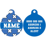 Pet ID Tag | Blue X's