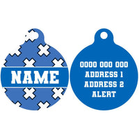 Pet ID Tag | Blue X's