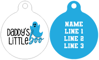 Pet ID Tag | Daddy's Little Boo (Blue)