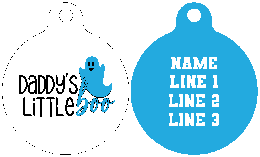 Pet ID Tag | Daddy's Little Boo (Blue)