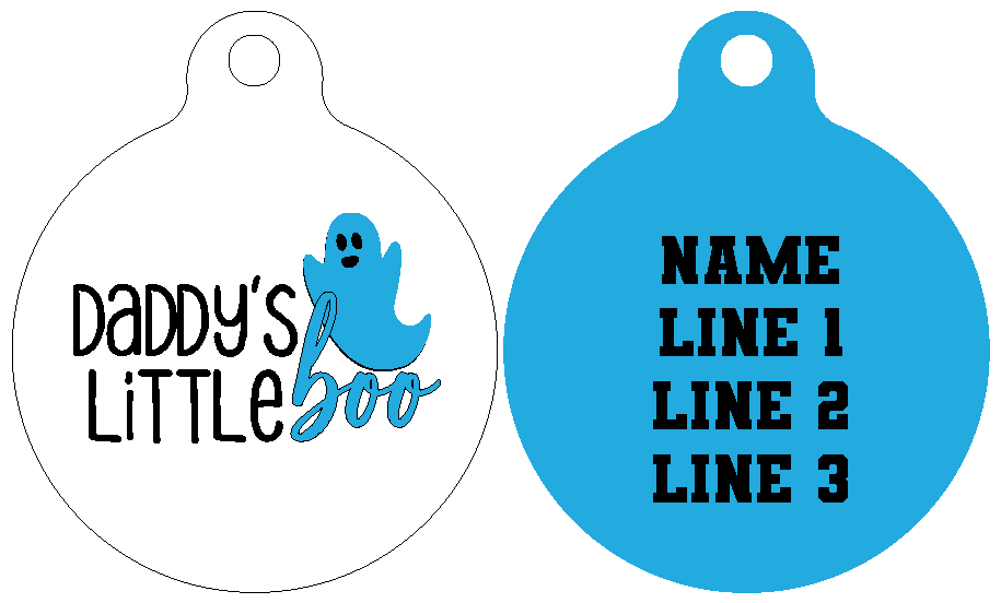 Pet ID Tag | Daddy's Little Boo (Blue)