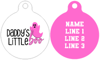 Pet ID Tag | Daddy's Little Boo (Pink)