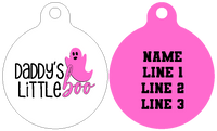 Pet ID Tag | Daddy's Little Boo (Pink)
