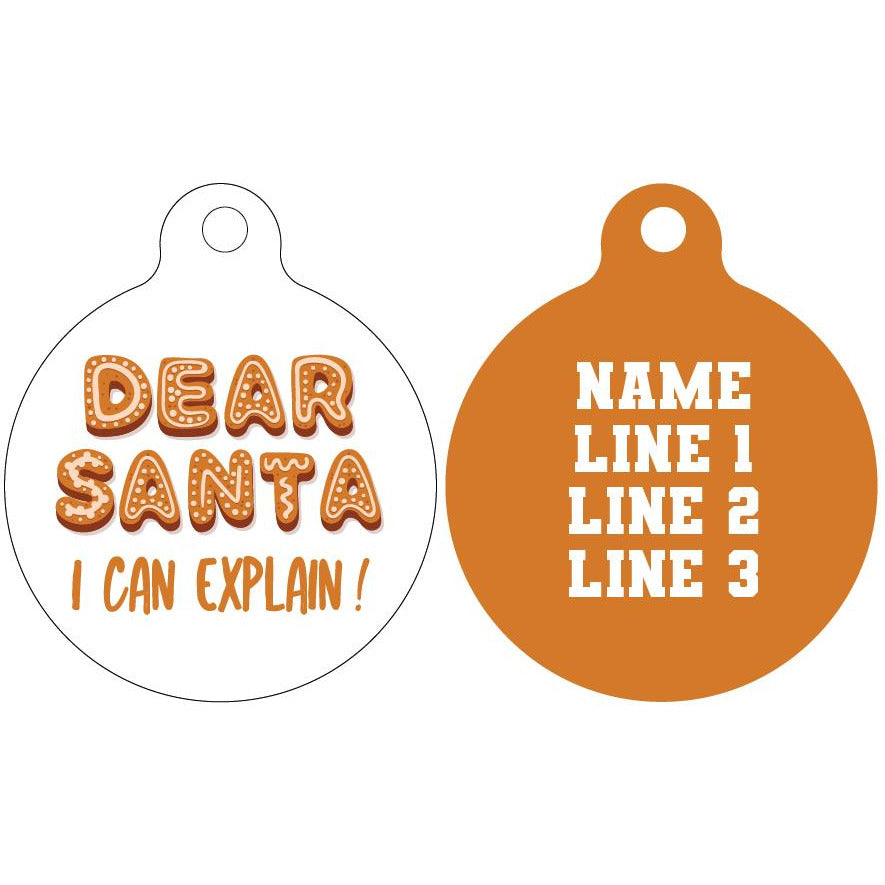 Pet ID Tag | Dear Santa, I can explain