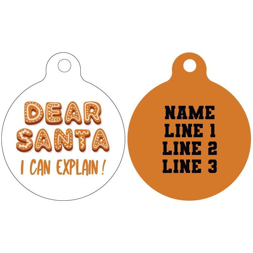 Pet ID Tag | Dear Santa, I can explain