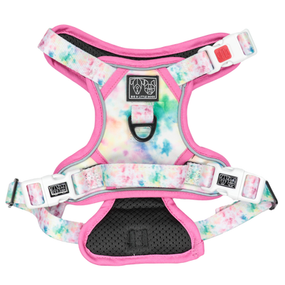 All Rounder Dog Harness Cotton Candy Pastel Tie Dye Pattern