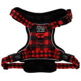 All Rounder Harness No Pull Front Clip Harness Red and Black Plaid