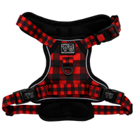 All Rounder Harness No Pull Front Clip Harness Red and Black Plaid