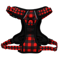 All Rounder Harness No Pull Front Clip Harness Red and Black Plaid