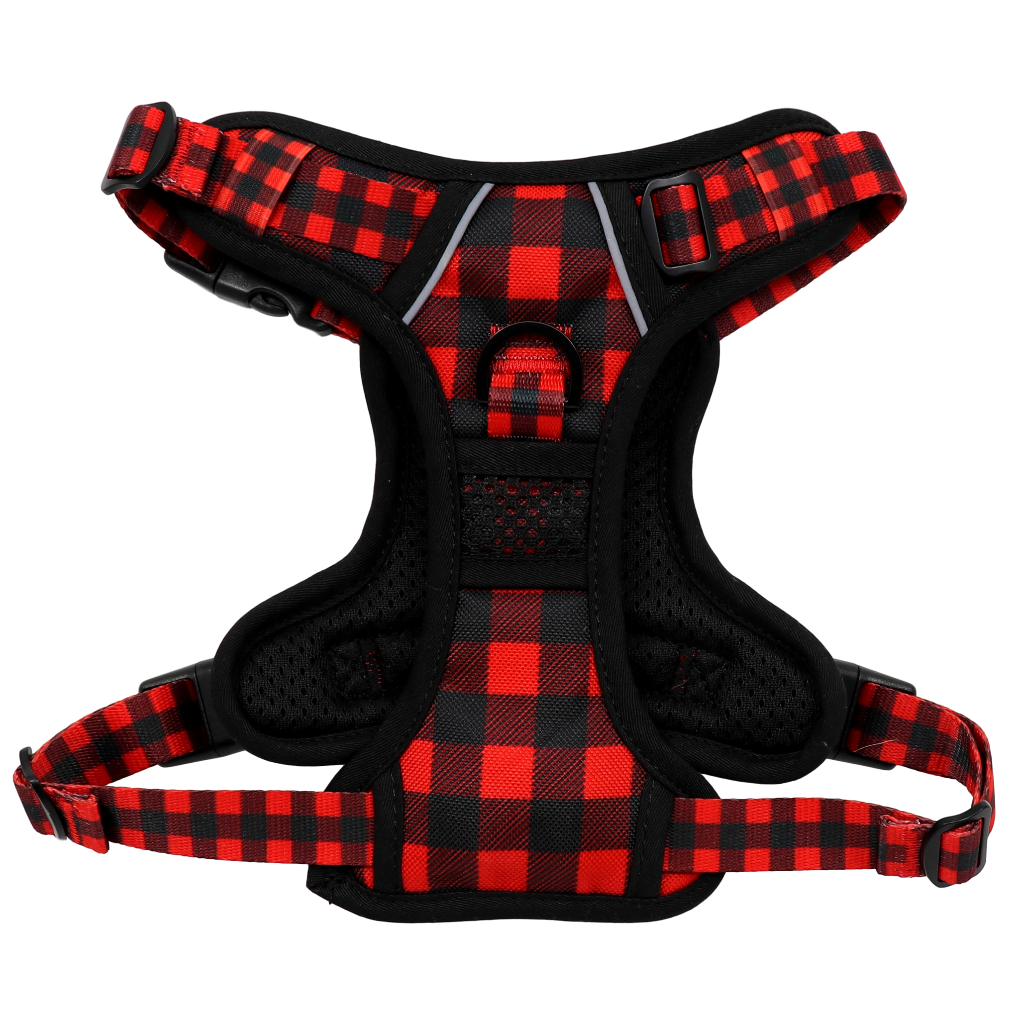 All Rounder Harness No Pull Front Clip Harness Red and Black Plaid