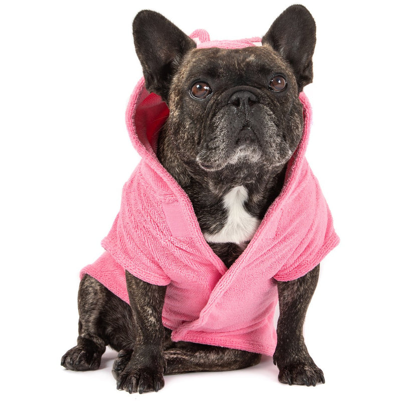 Dog Bath Robe Bubblegum Pink