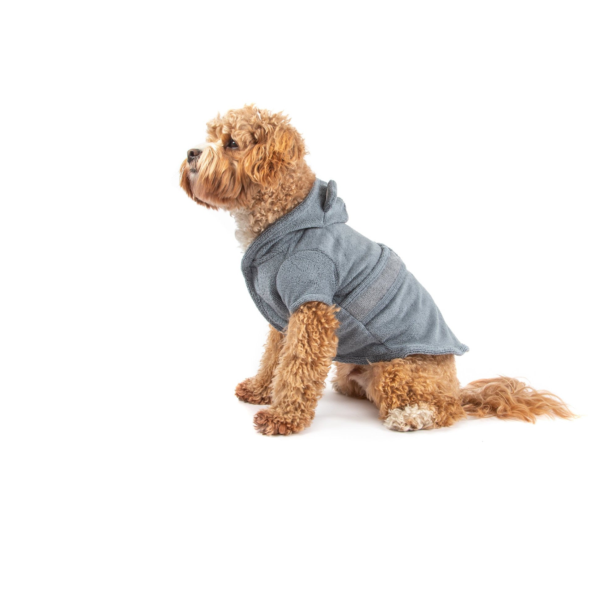 Dog Bath Robe Charcoal