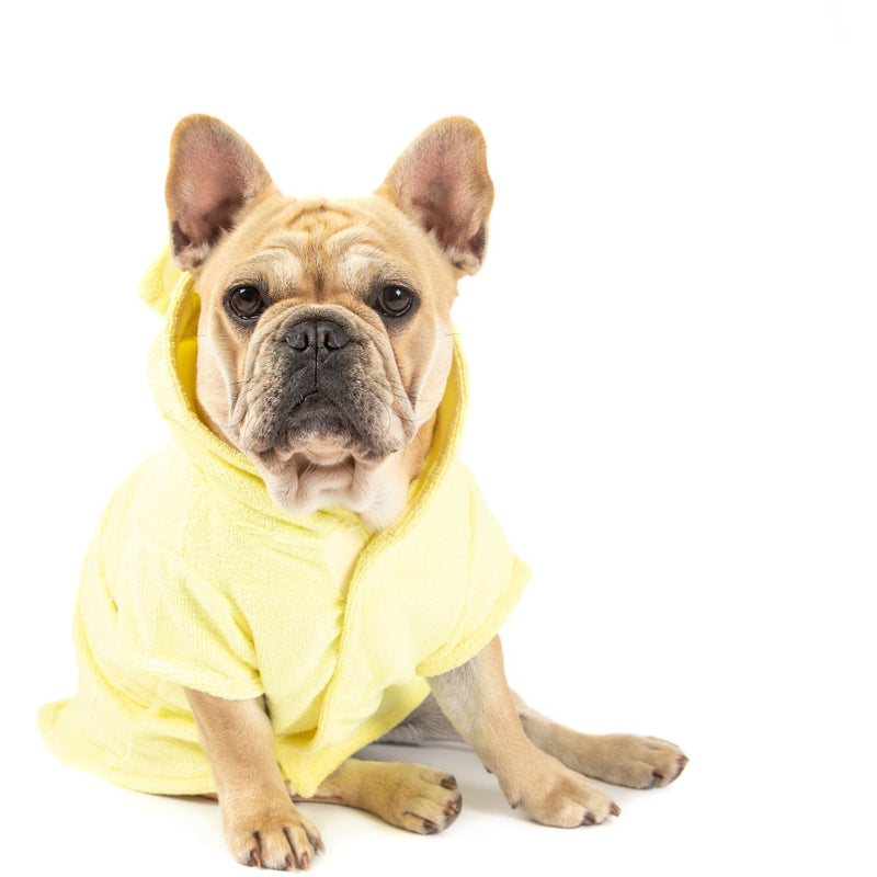 Dog Bath Robe Lemon