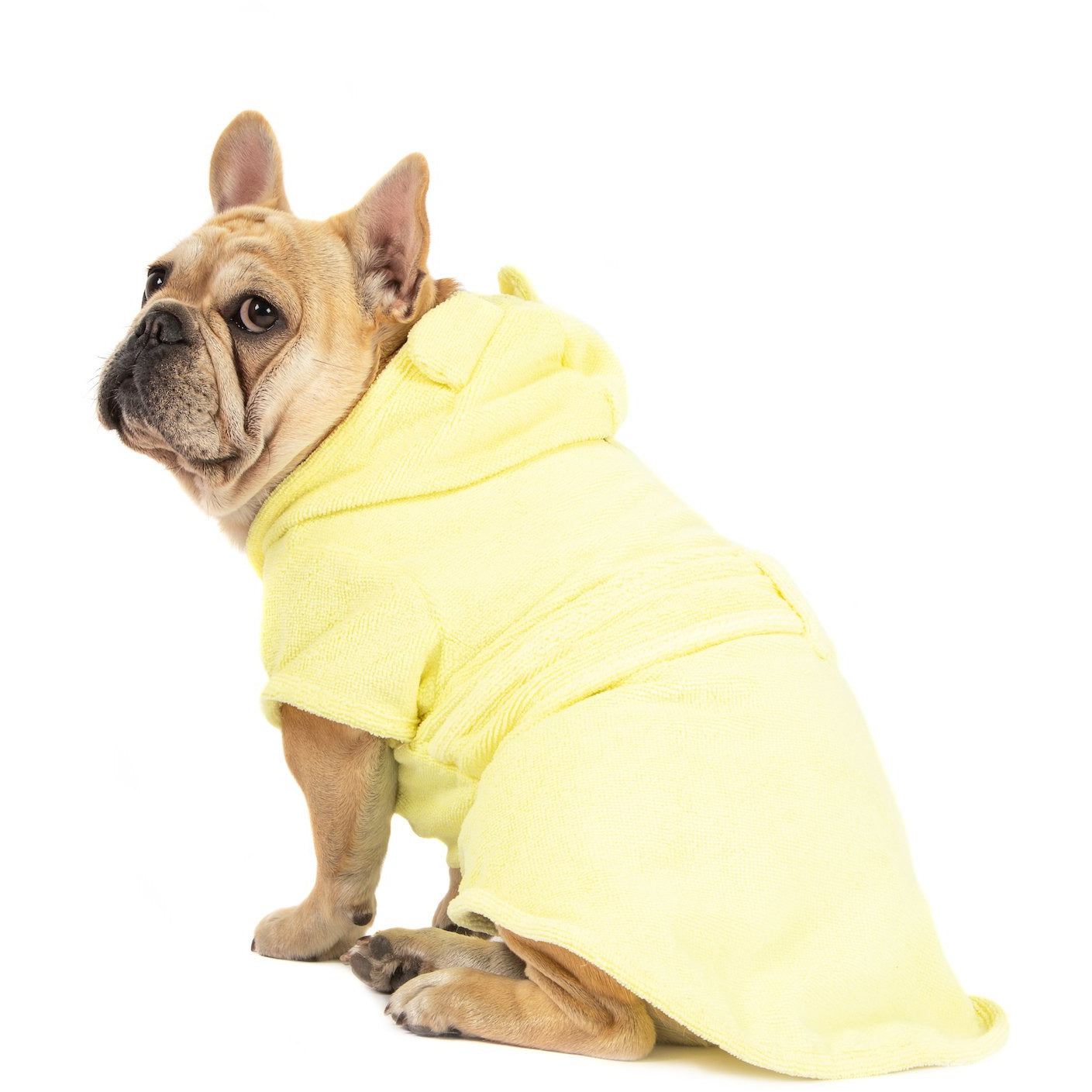 Dog Bath Robe Lemon