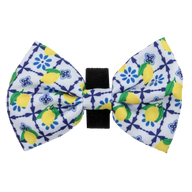 Dog Bow Tie Amalfi Coast Lemons Italy Yellow Blue Tiles