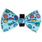 Dog Collar and Bow Tie Be Happy Smiley Faces Colourful