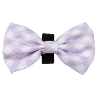 Dog Collar and Bow Time Berry Purple Gingham